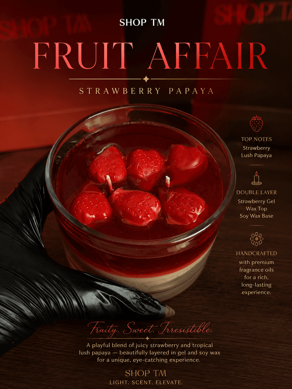 Strawberry scented Candle