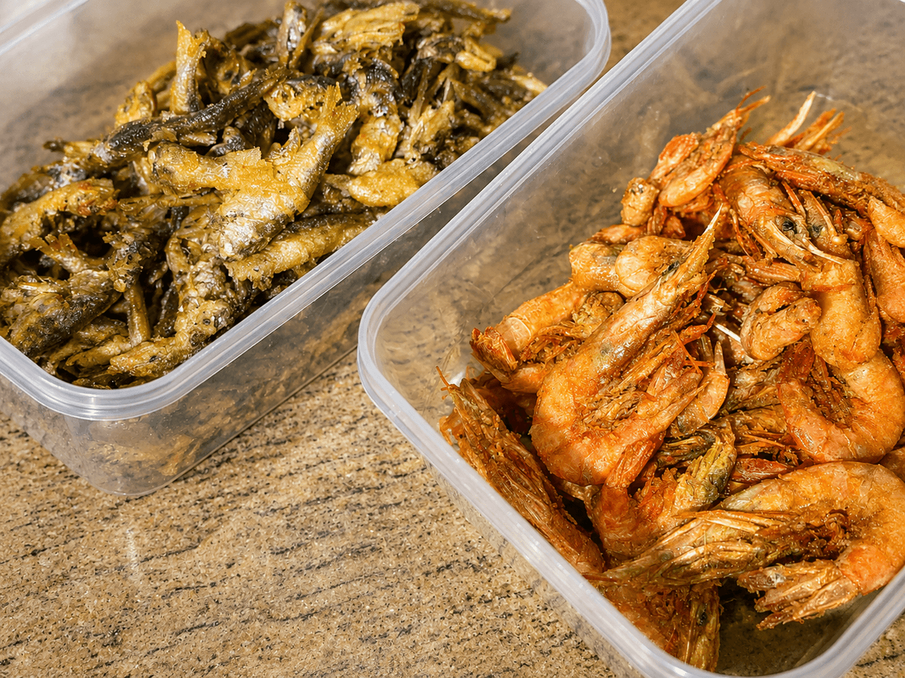 Fish & Shrimps (ęja yǒyǒ & edé díndín) AND Assorted Nigerian Local Snacks …